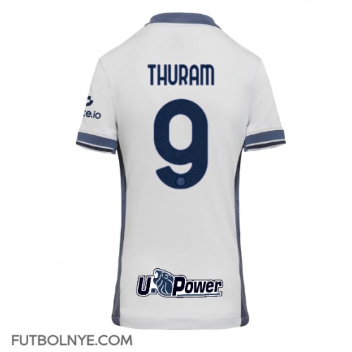 Camiseta Inter Milan Marcus Thuram #9 Visitante Equipación para mujer 2024-25 manga corta